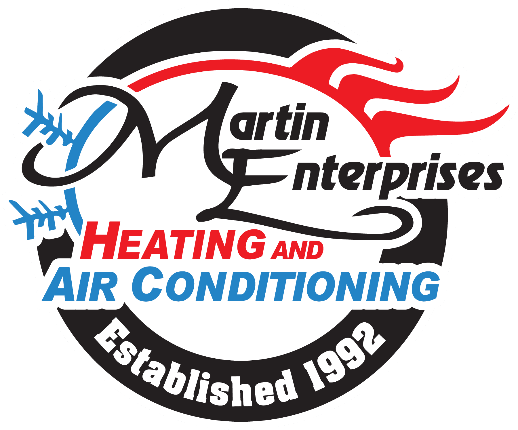 Martin Enterprises Heating and Air Conditioning Logo